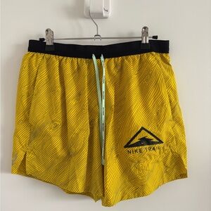 Nike Dri-FIT Yellow Shorts with Black Trim